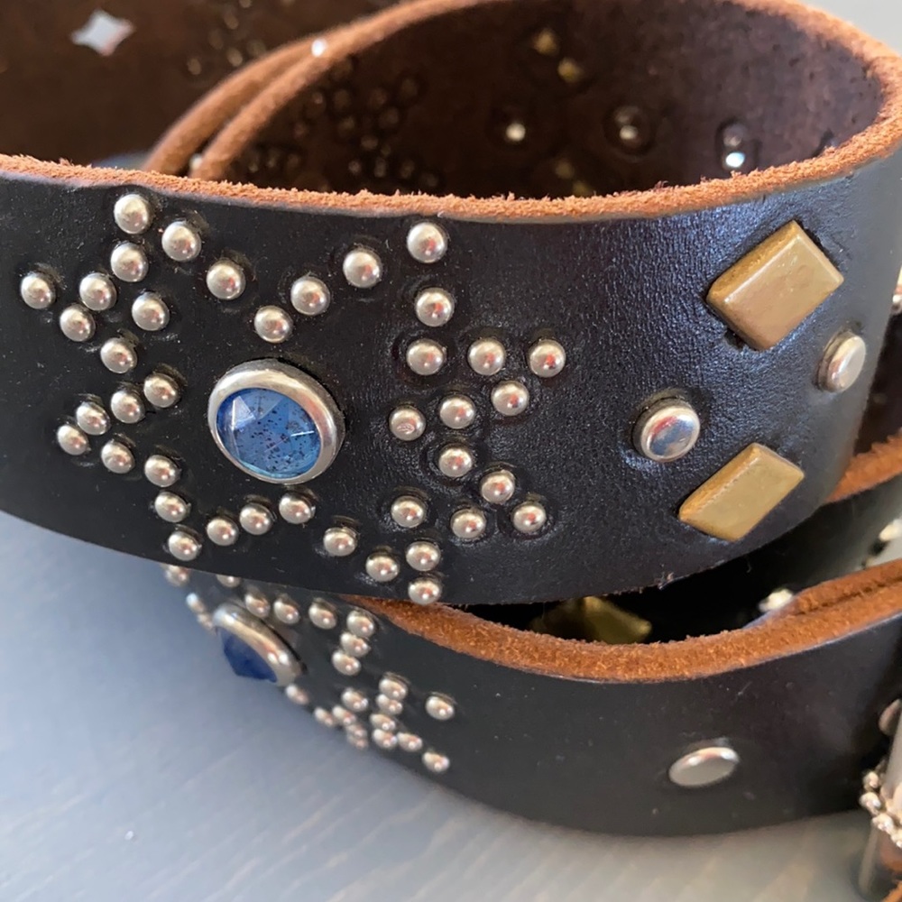 Black leather & studs ladies Brand new belt. - Picture 2 of 6